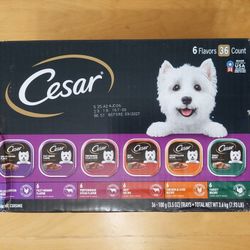 Cesar Wet Dog Food 6 Flavors, 36 ct
