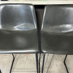 Faux Leather Bar Stools