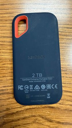 SANDISK 2TB Extreme Portable SSD (Old Model) - Up to 1050MB/s, USB-C, USB 3.2 Gen 2, IP65 Water and Dust Resistance, Updated Firmware - External Solid