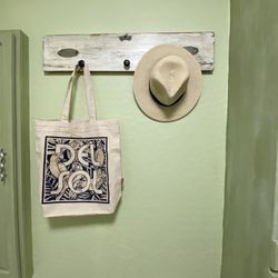 WALL HANGING RACK…ANTIQUE DRAWER FRONT 