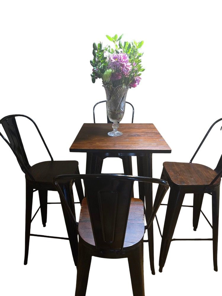 Modern High table With 4 Stools