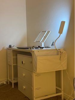 Desk lamp mirror with light desk dresser