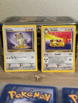 Meowth and Persian pokemon cards