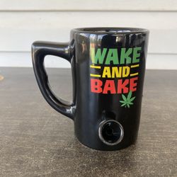 Ceramic Coffee Cup Shape Water Pipe Mug 8oz