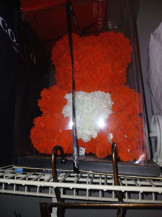 Rose foam Teady Bear