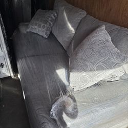 Sofa loveseat, and two ottoman