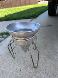 Vintage Wear Aluminum Cone Colander Strainer Sieve