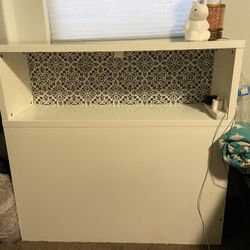White bookshelf With secret Side Compartment 