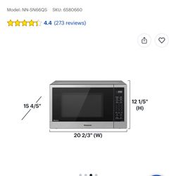 Panasonic-  1.2 Cu. Ft. 1200- watt Countertop Microwave Oven With Steel Inverter Technology- Stainless Steel