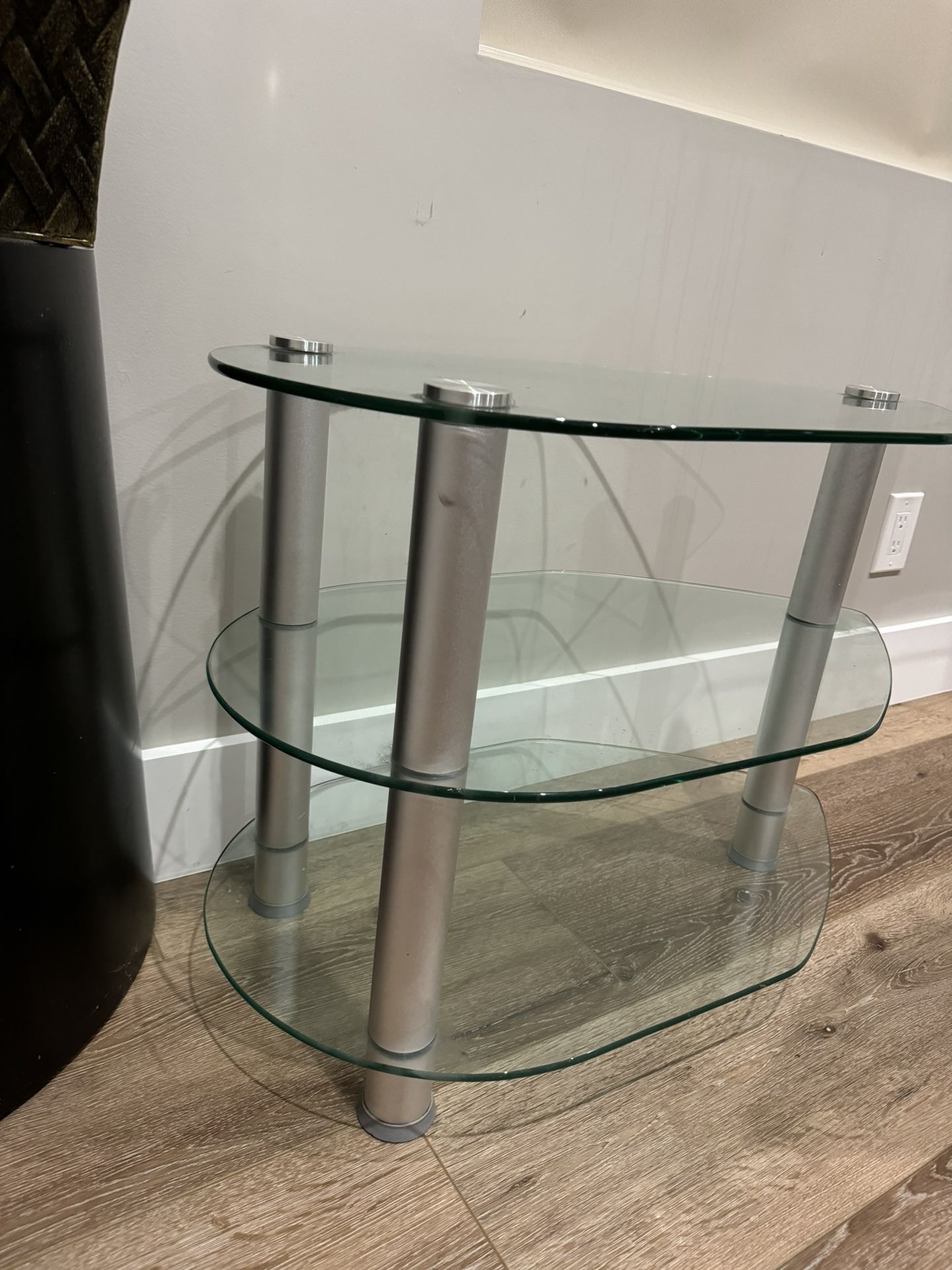 3 Tier Glass Accent Table