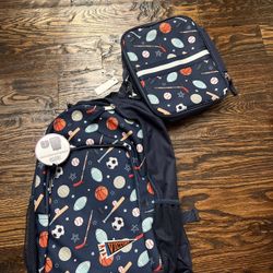 Brand New Kid Backpack With Lunch Kit Set