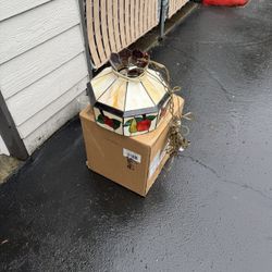 Sheri’s Restaurant Stained Glass Hanging Lamp