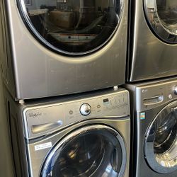 Stainless Steel Whirlpool Washer And Dryer Set Stackable 