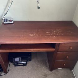 Solid Wood Desk with Drawers – Heavy & Durable