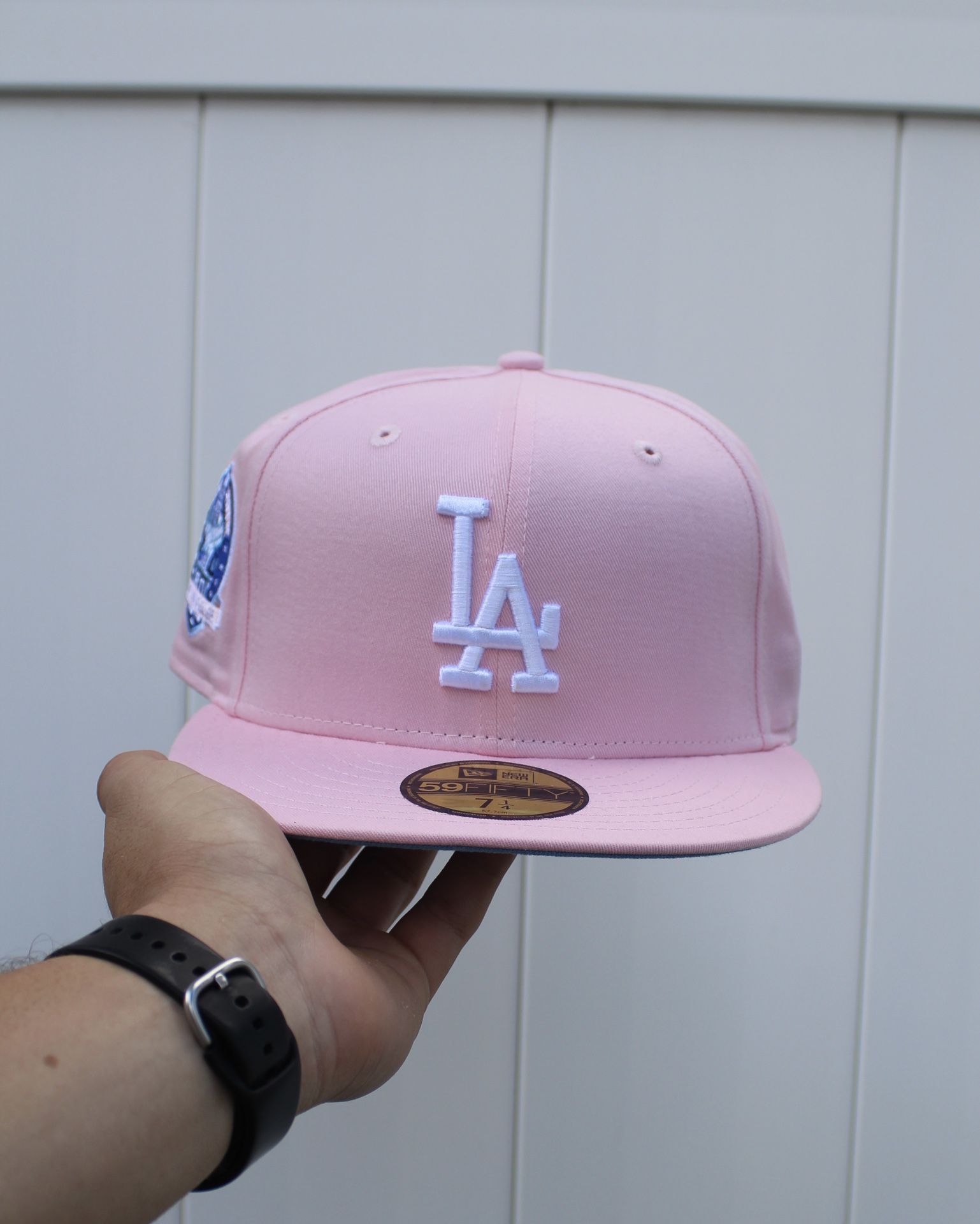 LA Dodgers Pink Sneakertown Fitted Hat Size 7 1/4