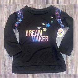 New Baby & Toddler Girl Size 12 Months Dream Maker Rainbow Foil Long Sleeve Tee