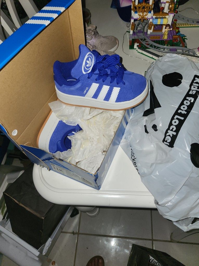 Kids blue Adidas Size 11K brand New Shoes