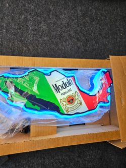 Real glass neon beer sign