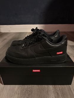 Supreme Air Force 1s - Black - 9.5