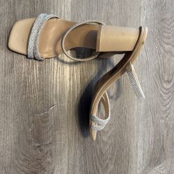 Tan And Silver Heels 