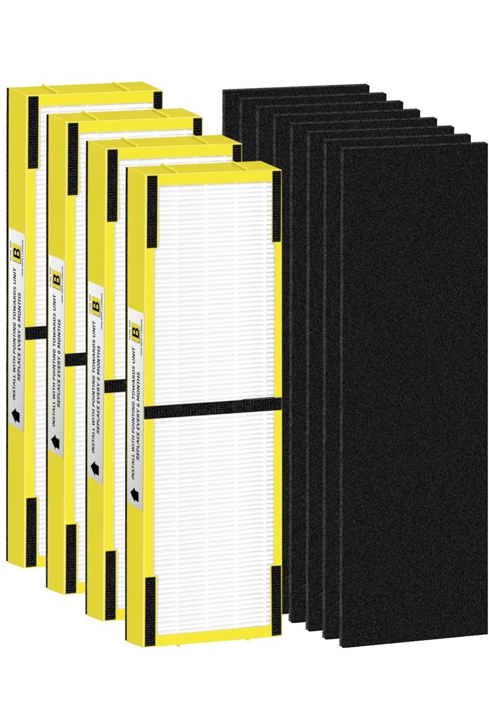 FLT4825 4 H13 True HEPA Filters+8 Carbon Pre-Filters G-Guardian Air Purifiers