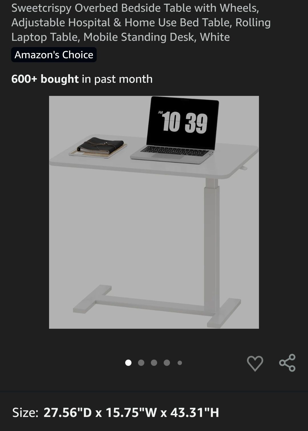 Bed table
