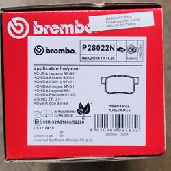 Rear Brembo Pads Honda/Acura