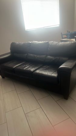 Chocolate Brown leather couch