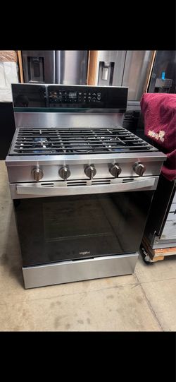 Stove gas range air fry convection oven Whirlpool w 30”