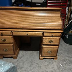 roll top wooden desk