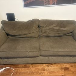 Sofa with pull out bed - Brown Good Condition