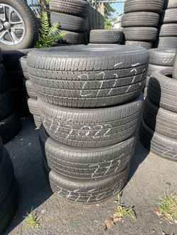 275/50R22 Bridgestone alenza 275/50/22 set of 4 matching used tires in great condition 400$ for 4 tires plus tax. Mount available but not included. Wh