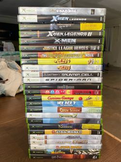Original Microsoft Xbox Games Lot of 25 Shrek Simpsons X-men Strarwars SpongeBob