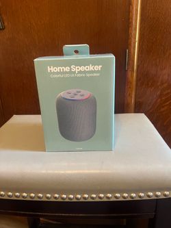 Home Speaker - Colorful LED Lit Fabric Speaker - Portable