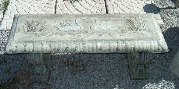 Vintage Swan Garden Bench