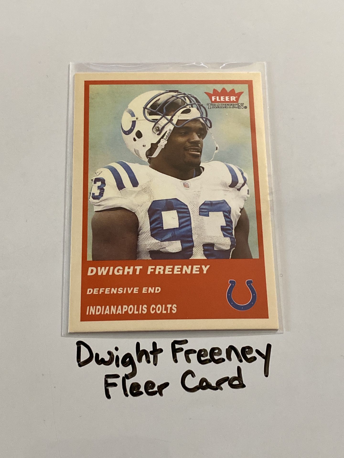 Dwight Freeney Indianapolis Colts Hall of Fame DE Fleer Card. 