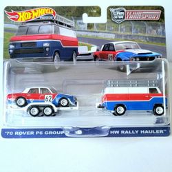Hot Wheels Team Transport ‘70 Rover P6 Group2 & HW Rally hauler 