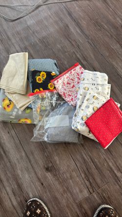 Fabric bees Tacos Floral Hearts Stripes