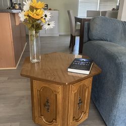 Refinished Hexagonal Side Table – Beautiful & Unique