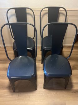 World Market 4 Bistro Tolix Metal Chairs
