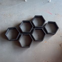 Hexagon Shelves! (black)