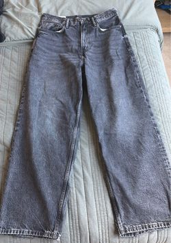 Baggy Washed Black Denim Jeans