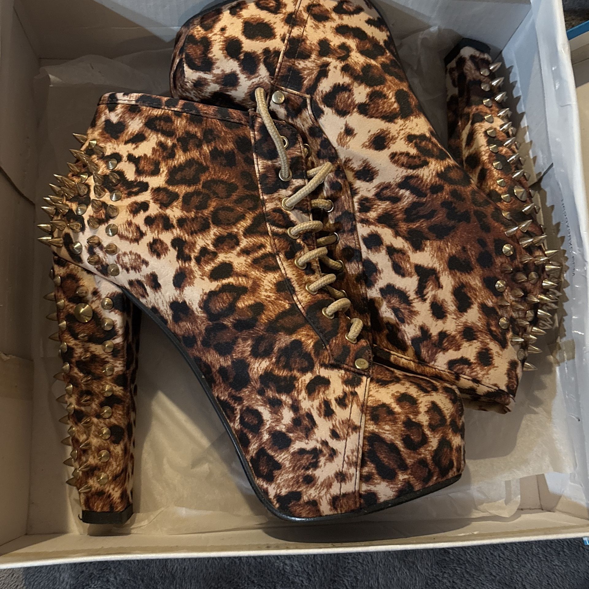 Jeffrey Campbell Inspired Leopard Boots