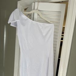 One Shoulder Brand New White Dress