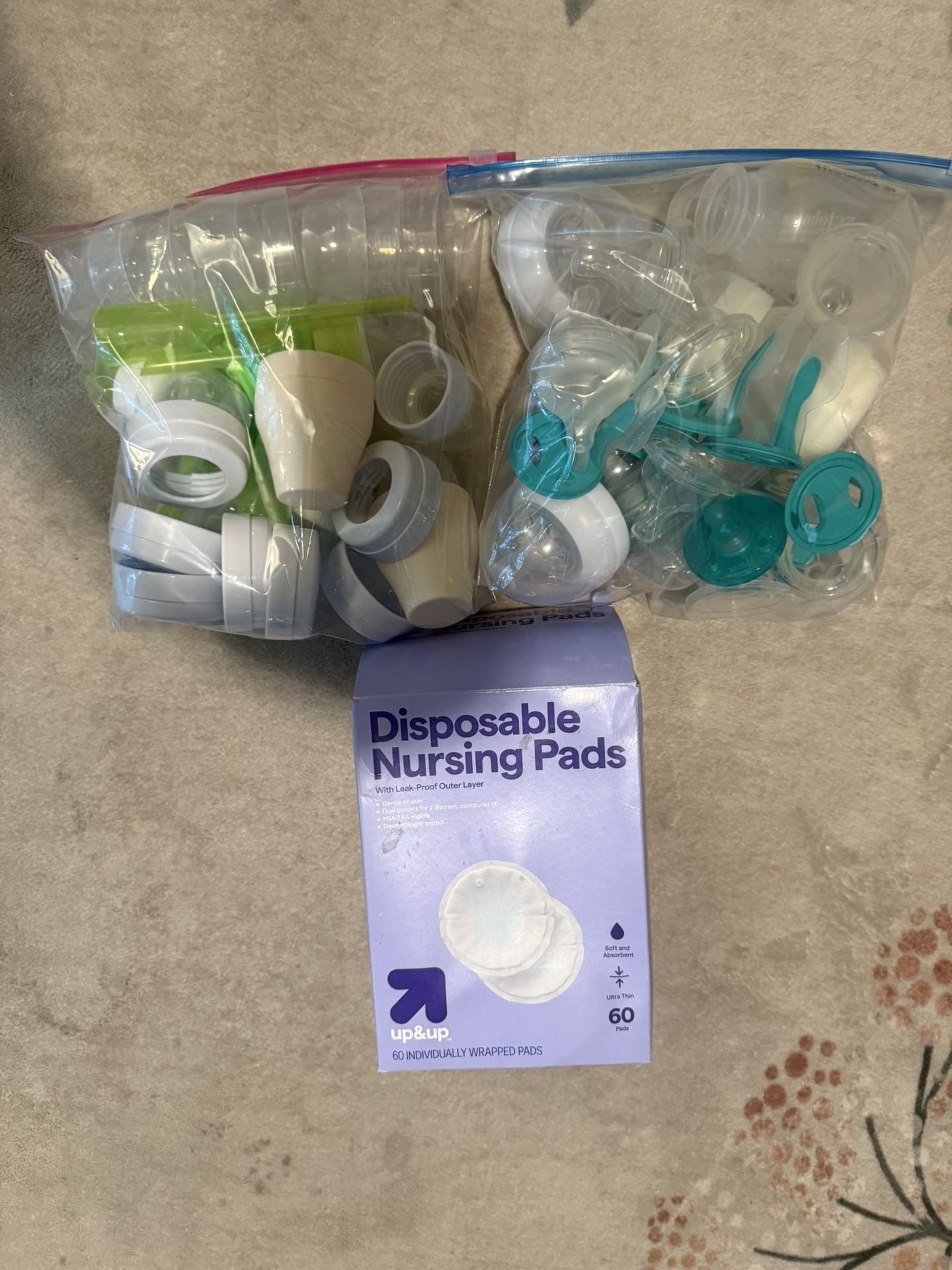 Free Bottle Accessories And Nursing Pads