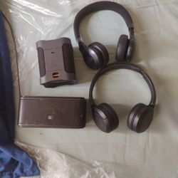2 Pair Of Bluetooth Headphones 2 Pair Of Bluetooth Speakers 