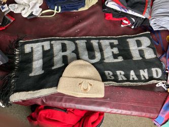 True Religion Scarf and Beanie Set