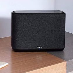 Denon Heos wireless system with stands