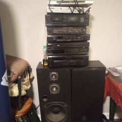Sony Music Equipment And JVC 15 Inch Speakers House System 