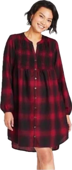 Knox Rose Plaid Red Dress